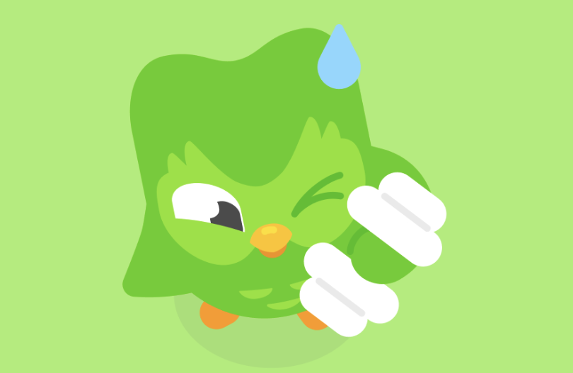 Duolingo characters illustration including Duo the owl