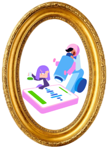Illustrated portrait of Roxy